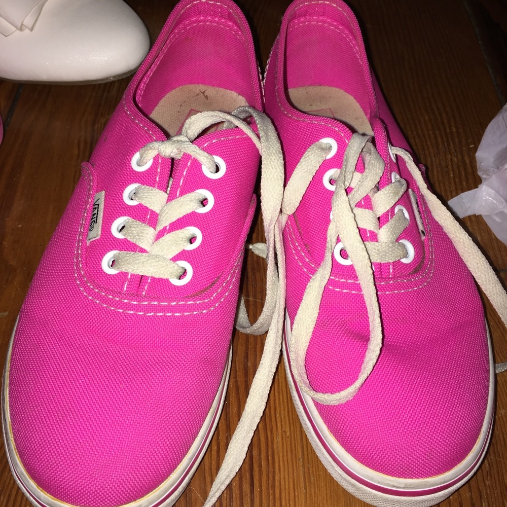 Neon pink Vans